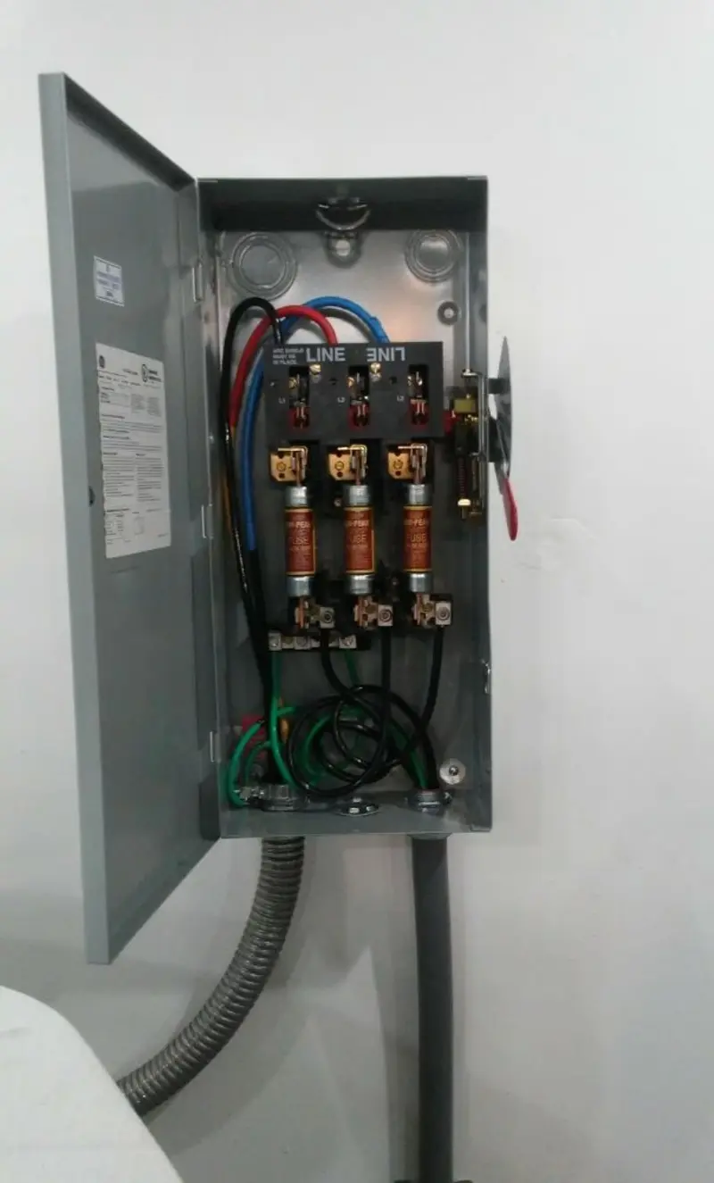 Three-phase disconnect switch installed for Electrical Wiring & Rewiring in South Jordan