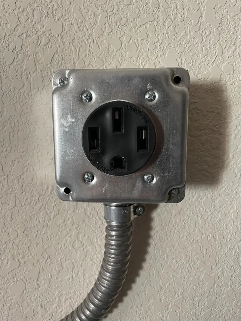 NEMA 14-50 outlet installed for Smart Home Electrical in South Jordan